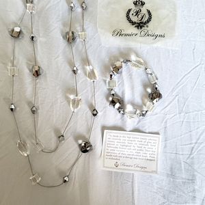Premier designs ice crystal necklace and matching